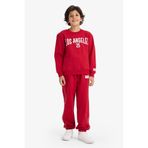 Defacto 2'li Takım Baskılı Sweatshirt Eşofman Altı Erkek Çocuk, 7-8 Yaş, G5644A825CW, Kırmızı-BR244, erkek-çocuk, 7/8 Yaş (128cm)