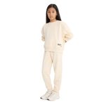 DeFacto 2'li Takım Baskılı Sweatshirt Eşofman Altı Kız Çocuk, 11/12 Yaş (152cm) Ekru F2559A825AU
