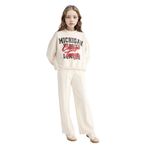 DeFacto 2'li Takım Baskılı Sweatshirt Eşofman Altı Kız Çocuk, 5-6 Yaş, F2564A825AU, Ekru-ER238, kız-çocuk