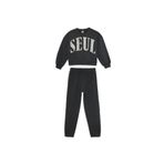 DeFacto 2'li Takım Baskılı Sweatshirt Eşofman Altı Kız Çocuk, 9-10 Yaş, E6416A825AU, Antrasit-AR82, kız-çocuk