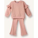 DeFacto 2'li Takım Desenli Sweatshirt Alt Kız Bebek G8503A526SP - 18 - 24 Ay - Turuncu-OG127