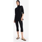 DeFacto 4'lü Hızlı Kuruyan Burkini Tesettür Basic Mayo Takım E3513AX25HS - Siyah-BK81 - Dropsuz