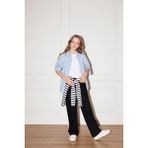 DeFacto 90's Wide Leg İspanyol Paça Gabardin Pantolon Kız Çocuk G0603A826SP - Siyah-BK27 - 5 - 6 Yaş