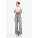 DeFacto 90's Wide Leg Yüksek Bel Düz Paça Uzun Jean Pantolon, 38, F9948AX26SP, Gri-NM55, Kadın