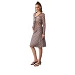 DeFacto A Form Kareli Normal Bel Tül Midi Etek, M, F7790AX25AUGR454-1013002, Açık Gri, Kadın