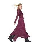 DeFacto A Form Normal Bel Dantel Midi Etek Bordo, XS, G5225AX25WN, Bordo-BR232, Kadın