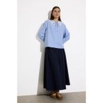 DeFacto A Kesim Basic Düz Poplin Maxi Tesettür Etek E4369AX25SP - Lacivert-NV28 - 40