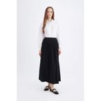 Defacto A Kesim Normal Bel Basic Düz Kloş Maxi Etek E2369ax24wnbk27 Siyah