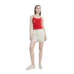 DeFacto A3688AX24HS Ekru-ER232 Kadın Pamuk Regular Fit Normal Bel Kısa Paça Gabardin Şort