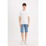 DeFacto A4805AX24SM - Mavi-NM39 Regular Fit Jean Bermuda Erkek Şort