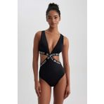 DeFacto A8334AX23HS Siyah-BK81 Fall in Love Regular Fit Bayan Mayo