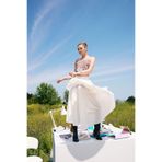 DeFacto Afra x A Kesim Normal Bel Astarlı Poplin Maxi Etek, 42, F7388AX25SM, Beyaz-WT32, Kadın