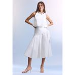 DeFacto Afra x Defacto A Kesim Normal Bel Poplin Midi Etek H3435AX26SM