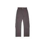 DeFacto Afra x DeFacto Gri Straight Fit Kargo Cepli Normal Bel Gabardin Kadın Pantolon