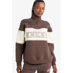 Defacto Aırtech NBA New York Knicks Oversize Geniş Kalıp Yarım Fermuarlı Sporcu Sweatshirt, M, E9693AX25AU, Kahve, Kadın