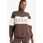 Defacto Aırtech NBA New York Knicks Oversize Geniş Kalıp Yarım Fermuarlı Sporcu Sweatshirt, Xs, E9693AX25AU, Kahve, Kadın