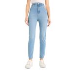 DeFacto Anna Skinny Fit Yüksek Bel Düz Paça Uzun Jean Taş Yıkama Pantolon