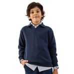 DeFacto Apaş Yaka Sweatshirt Erkek Çocuk, 7-8 Yaş, G3672A825CW, Lacivert-NV256, erkek-çocuk