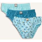 DeFacto Araç Baskılı Penye 3'lü Slip Külot Erkek Çocuk H0707A826SP - 7 - 8 Yaş - Mavi-BE495