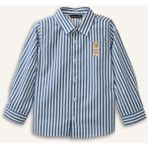 DeFacto Ayıcıklı Poplin Gömlek Erkek Bebek H2792A526SP - Lacivert-NV135 - 4 - 5 Yaş