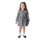 DeFacto B0076A523AUBK27 Kareli Uzun Kollu Flanel Kız Bebek Elbise