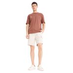 DeFacto B8796AX25SM Bej-BG766 Erkek Regular Fit Dokulu Düz Paça Kargo Cepli Basic Düz Şort