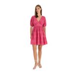 DeFacto Babydoll Vual Brode Mini Elbise, 36, D4402AXPN184, PEMBE, Kadın