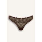 DeFacto Bağcıklı Dantelli Brazilian Külot, 2XL, F7028AX25WN, Kahve-BN341, kadın