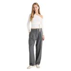 DeFacto Baggy Fit Çift Cepli Normal Bel Standart Boy Pantolon, 42, F9456AX, ANTHRA, Kadın