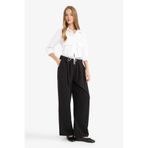DeFacto Baggy Fit Çift Cepli Normal Bel Standart Boy Tencel Pantolon, 36, G2870AX25AU, Siyah-BK27, Kadın
