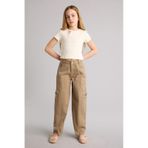 Defacto Baggy Fıt Gabardin Pantolon Kız Çocuk H1949a826smkh436 Haki-kh436