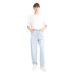 DeFacto Baggy Fit Geniş Kalıp Geniş Paça Jean Yıkamalı Pantolon, 32, F9821AX25SMNM39-218052, Açık Mavi, Erkek