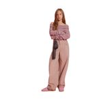 DeFacto Baggy Fit Leopar Fular Detaylı Gabardin Pantolon Kız Çocuk, 5-6 Yaş, G3696A825WN, Kahve-BN45, Kız çocuk