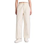 DeFacto Baggy Fit Normal Bel Gabardin Pantolon, 40, G9893AX26SP, Beyaz-WT84, Kadın
