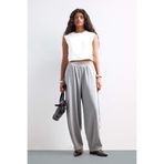 DeFacto Baggy Fit Normal Bel Pantolon, 36, F3375AX25AU, Gri-GR76, Kadın
