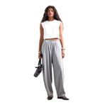 DeFacto Baggy Fit Normal Bel Pantolon Gri, 40, F3375AX25AU, Gri-GR76, Kadın
