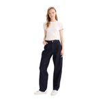 DeFacto Baggy Fit Yüksek Bel Uzun Jean Pantolon, 32, E0740AX24WN, Mavi-NM34, Kadın