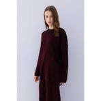 DeFacto Bağlamalı Basıc Triko Kazak Tunik, XL, D7508AX24WN, Bordo-BR171, Kadın