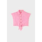 DeFacto Bağlamalı Kısa Kollu Gömlek Kız Bebek, 4/5 Y, E2897A5, PINK, Kız bebek