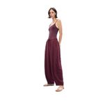 DeFacto Balloon Fit Çift Cepli Normal Bel Standart Boy Keten Karışımlı Pantolon, 38, F9961AX25AU, Bordo-BR458, Kadın