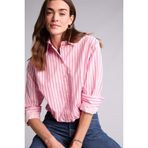 DeFacto Balloon Fit Çizgili Poplin Gömlek Pembe, L, H1473AX26SP, Pembe-PN663, Kadın