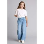 DeFacto Balloon Fit Jean Pantolon Kız Çocuk G0248A826SM - Mavi-NM28 - 8 - 9 Yaş