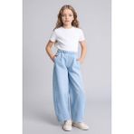 DeFacto Balloon Fit Jean Pantolon Kız Çocuk G0248A826SM - Mavi-NM63 - 9 - 10 Yaş
