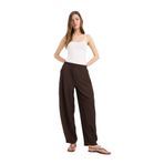 DeFacto Balloon Fit Normal Bel Pantolon, 38, F3375AX25SM, Kahve-BN207, Kadın