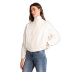DeFacto Balloon Fit Poplin Blazer Ceket, 42, TYC431825E4EA6CA46C810700, Beyaz-WT81, Kadın
