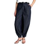 DeFacto Balloon Fit Yüksek Bel Jean Yıkamalı Pantolon, 42, H1856AX26SM, Mavi-NM82, Kadın