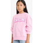 DeFacto Barbie Oversize Bisiklet Yaka Sweatshirt Kız Çocuk F1090A825AU - Pink - Dropsuz - 13 - 14 Yaş