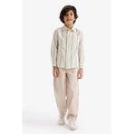 DeFacto Barrel Fit Düz Paça Gabardin Pantolon Erkek Çocuk, 11-12 Yaş, G8336A826SP, Bej-BG106, Erkek Çocuk