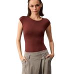 DeFacto Basic Çıtçıtlı Kolsuz Body Bordo, M, F7824AX25AU, Bordo-BR469, Kadın