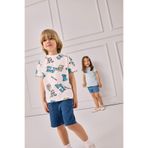 DeFacto Basic Düz Jean Şort Erkek Bebek, 5-6 Yaş, E8258A525SM, Mavi-NM28, Erkek bebek